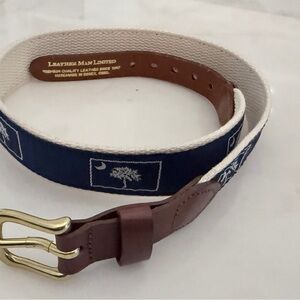 Leather Man Kids Belt - Blue and Brown